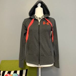 Under Armour Grey Full Zipper Hooded Sweatshirt